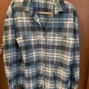 Free People Loveland Plaid Shirt size M